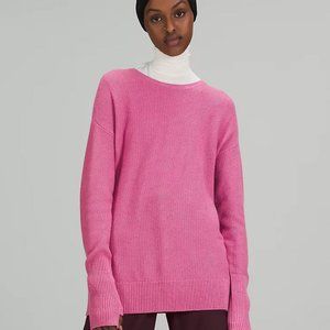 Lululemon Cashlu Crossover Back Sweater - Pink Blossom - Size M/L